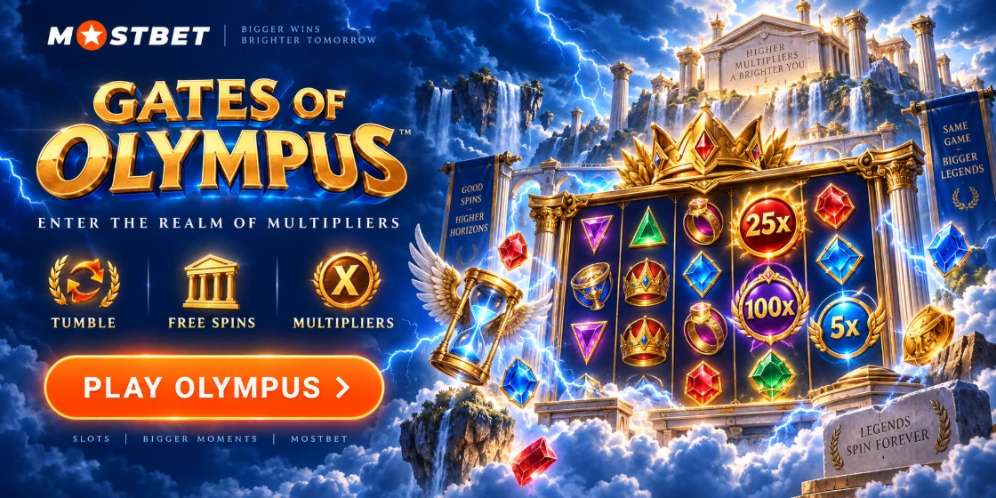 Gates of Olympus в Мостбет: формат, риск и сессия